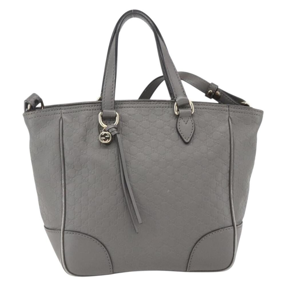 Gucci Micro GG Canvas Guccissima Handbag Gray